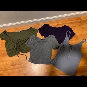 4 CROP TOP LOT ALL SZ MEDIUM